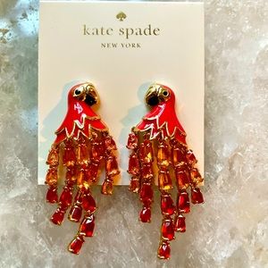 New! Kate Spade “Out of Office” Parrot Earrings